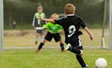 Kids soccer penalty kick