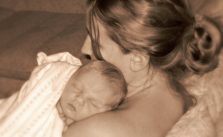 Mom with new baby