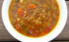 Vegetarian Bean Soup with Sprouted Lentils Mung and Adzuki Beans