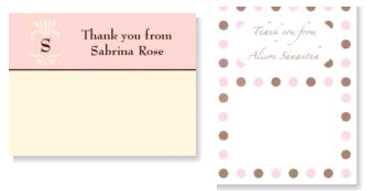 baby thank you notes