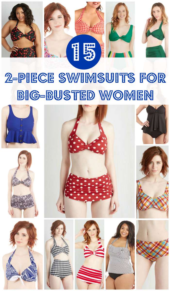 15 Flattering Two Piece Swimsuits for Big-Busted Women
