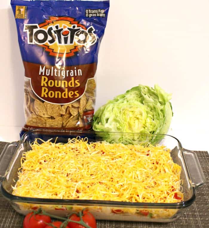 Tostitos easy Taco Dip recipe ingredients and Ready to Enjoy