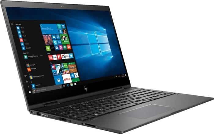 HP Envy x360 Laptops open