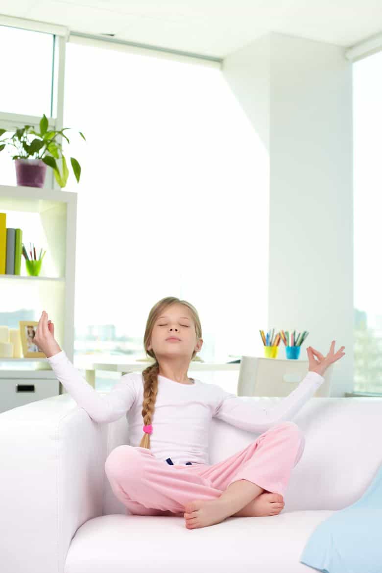 Child meditating