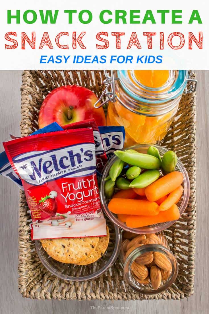 How to create an easy and tasty snack station for kids. Check out the blog post for more fantastic snack meal prep ideas!