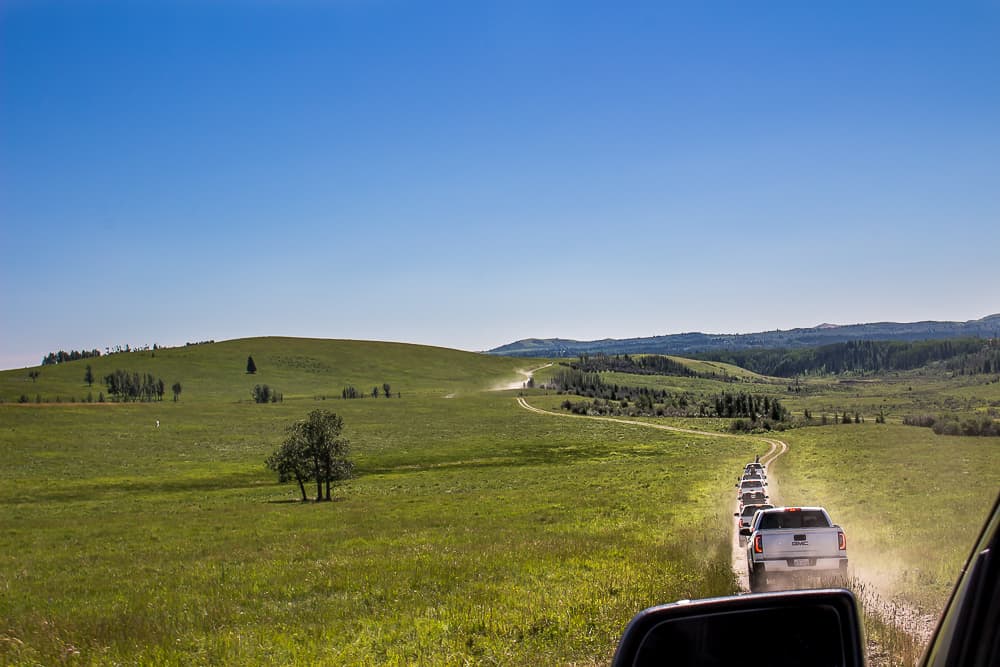 Driving in the foothills of Alberta