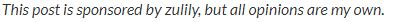 Zulily sponsorship disclosure