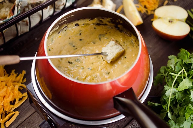 zesty cheddar fondue