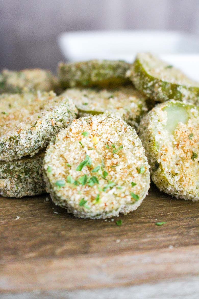 easy fried pickles made in an Actifry air fryer