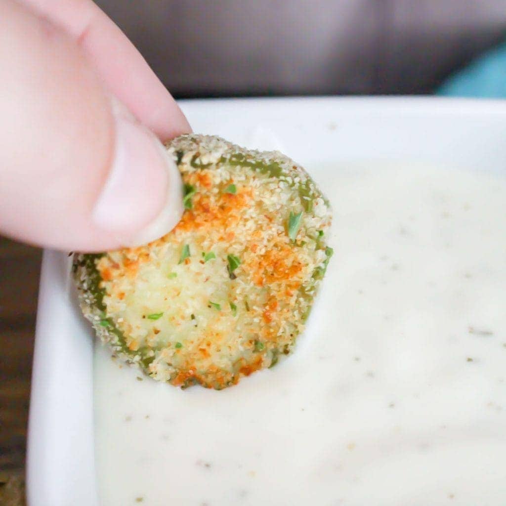 Air Fryer Pickles with dip