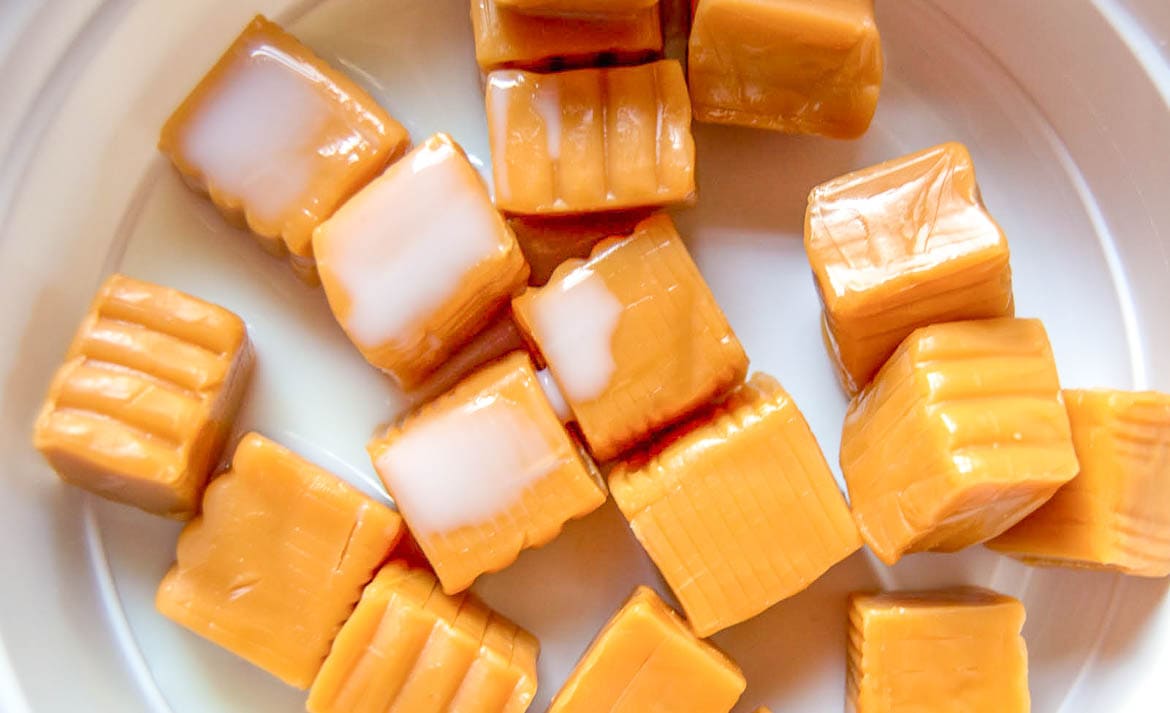 Caramels for Cream Cheese Caramel Apple Dip