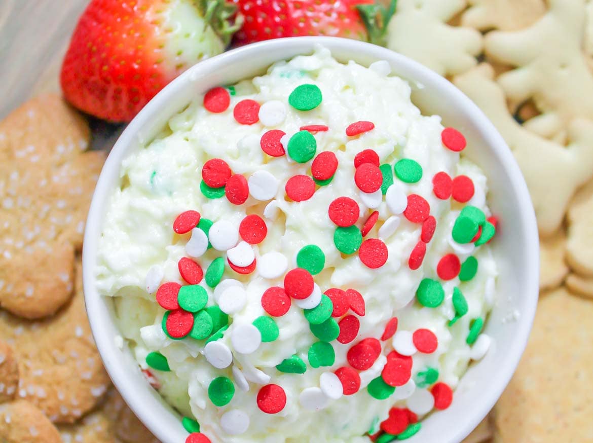 Cake Batter Dip with cream cheese