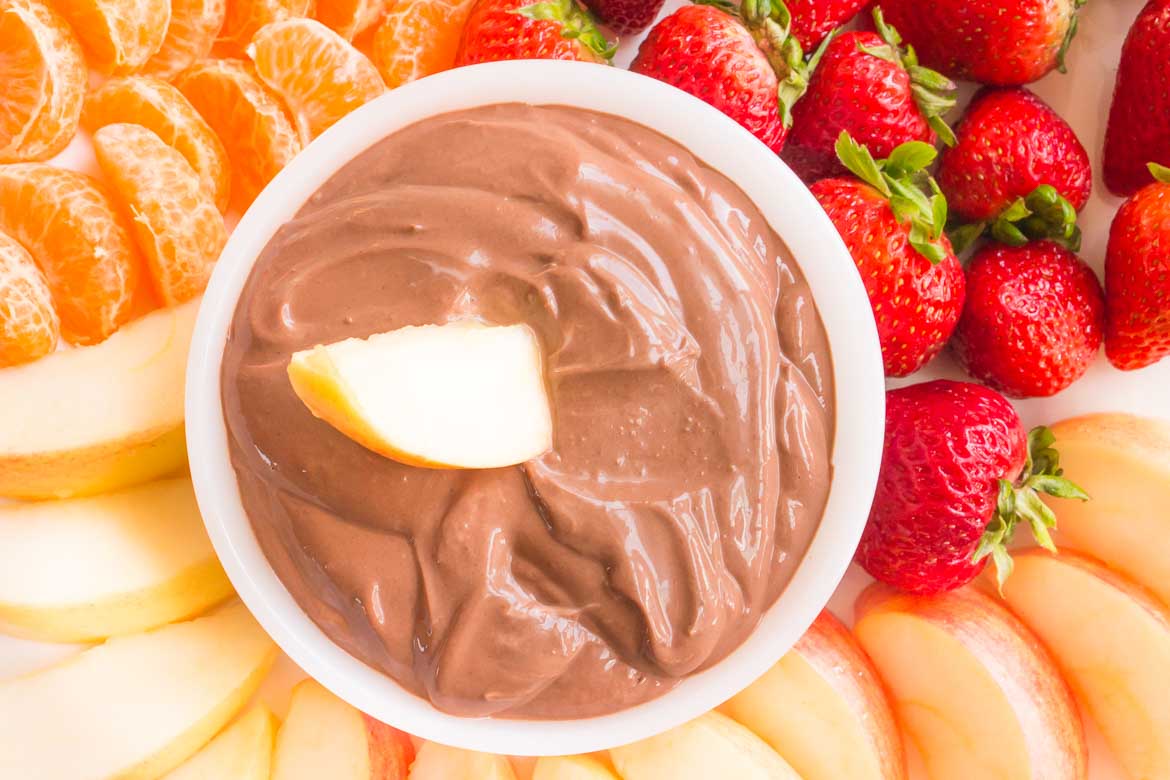 healthy chocolate fruit dip 