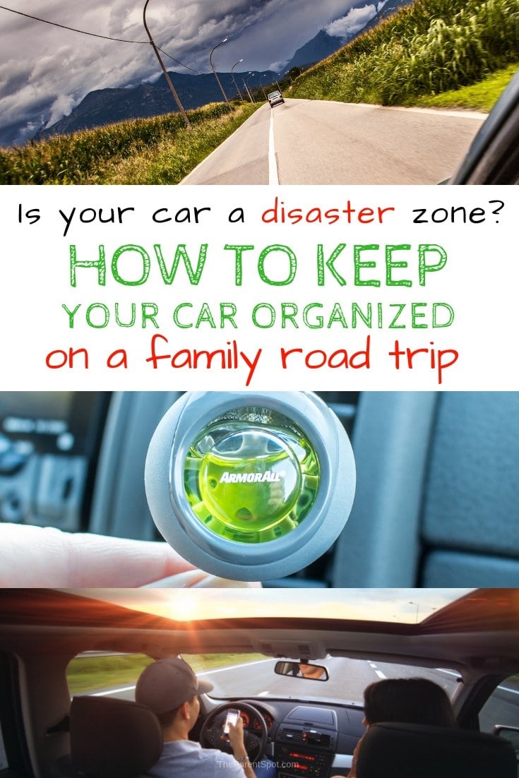 how to keep your car clean and organized on a family road trip