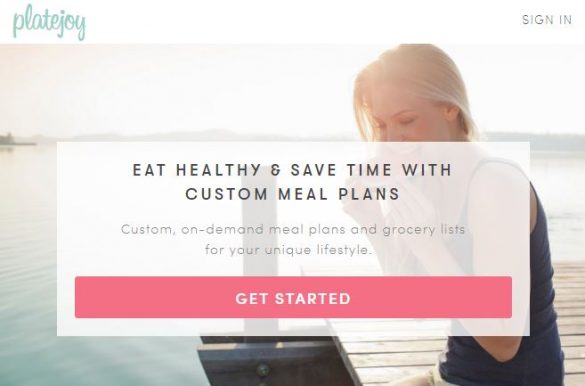 PlateJoy Home Page for our PlateJoy review