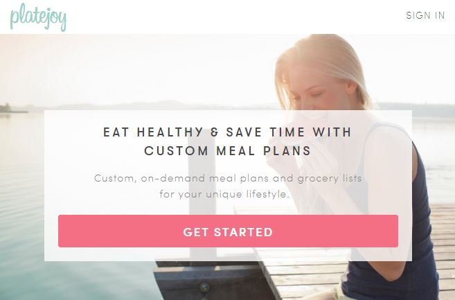 PlateJoy Home Page for our PlateJoy review