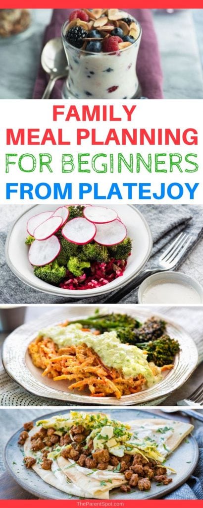 family meal planning for beginners from PlateJoy