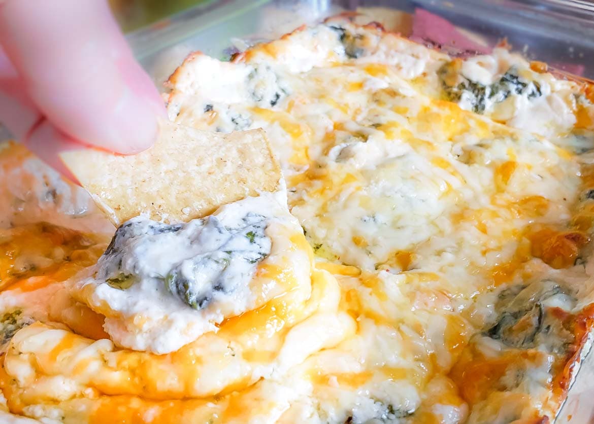 Hot Asiago Artichoke Dip with Spinach Recipe