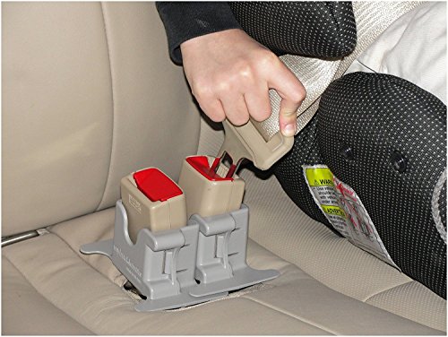 MyBuckleMate Seat Belt Buckle Holders Gray - Set of 2 Keep Floppy Back Seat Buckles Securely Propped Up for Easy Buckling 