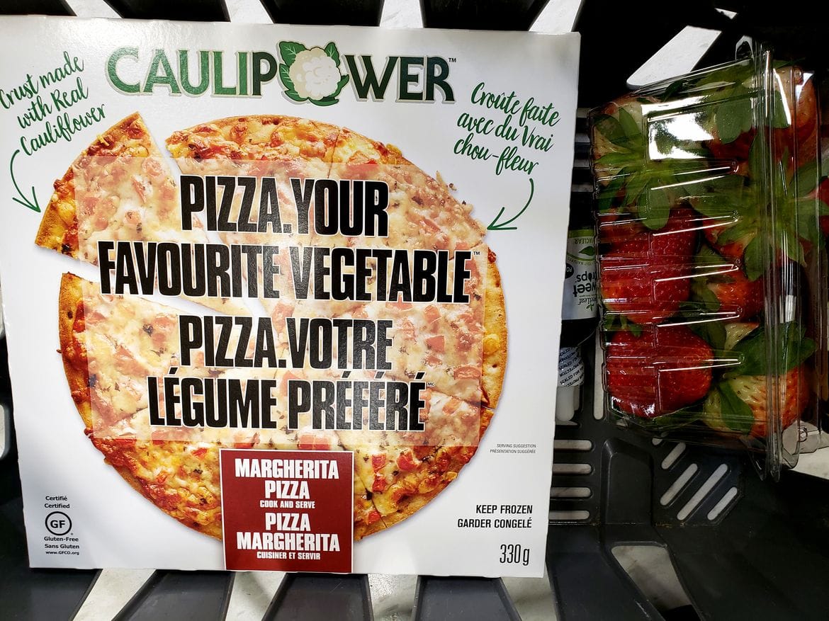 CAULIPOWER Margherita Pizza in store at Real Canadian Superstore