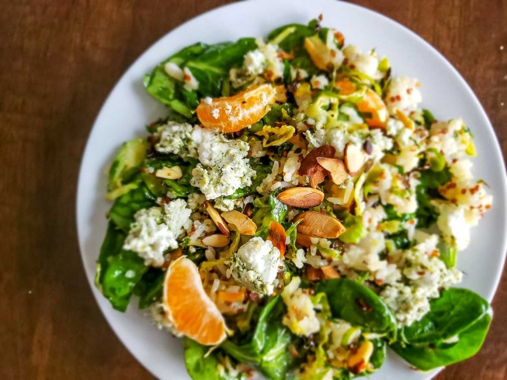 Chefs Plate Goat Cheese and Pesto Salad