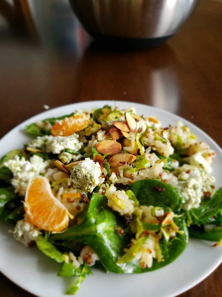 Chefs Plate Goat Cheese and Pesto Salad