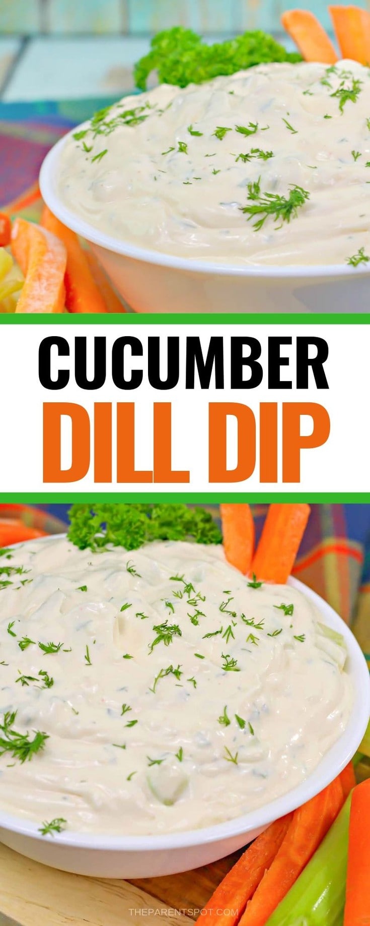 Cucumber dill dip with cream cheese and mayo