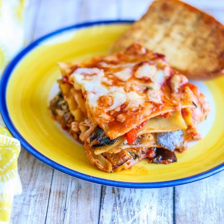 no bake vegetarian lasagna with grilled vegetables