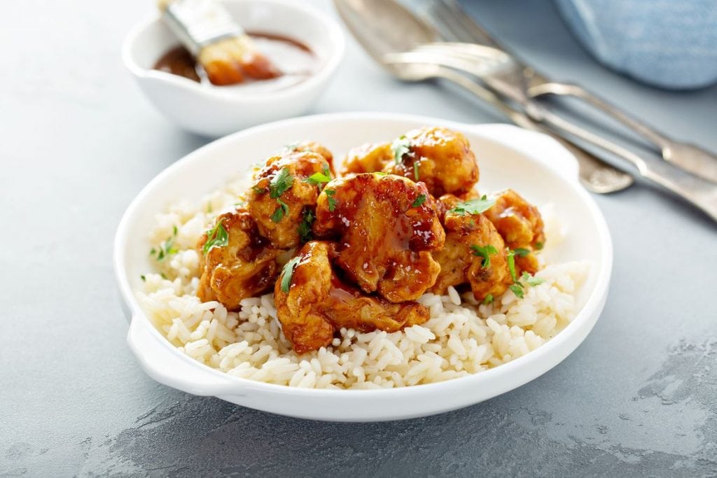 Buffalo style barbecue cauliflower 