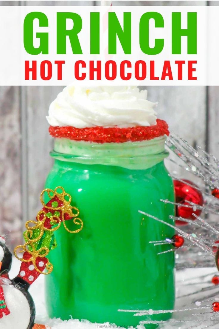 Grinch hot chocolate green hot chocolate holiday drink