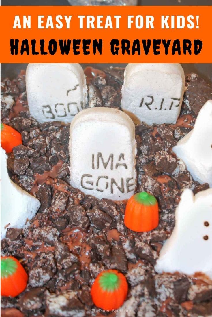 Halloween graveyard dirt cake treat