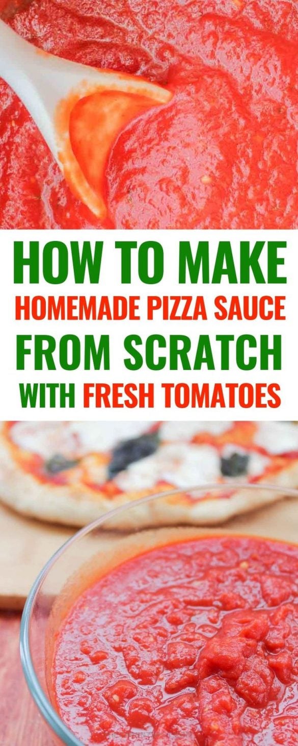 Homemade Pizza Sauce with Fresh Tomatoes