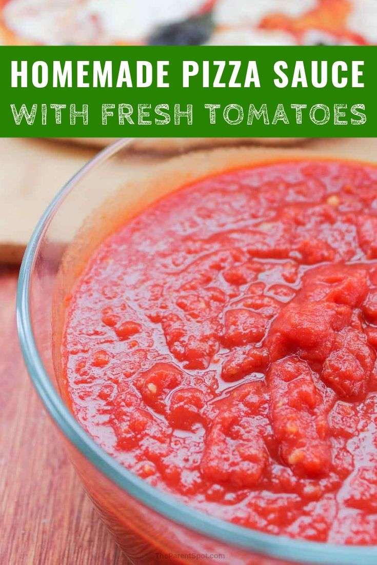 easy homemade pizza sauce with fresh tomatoes