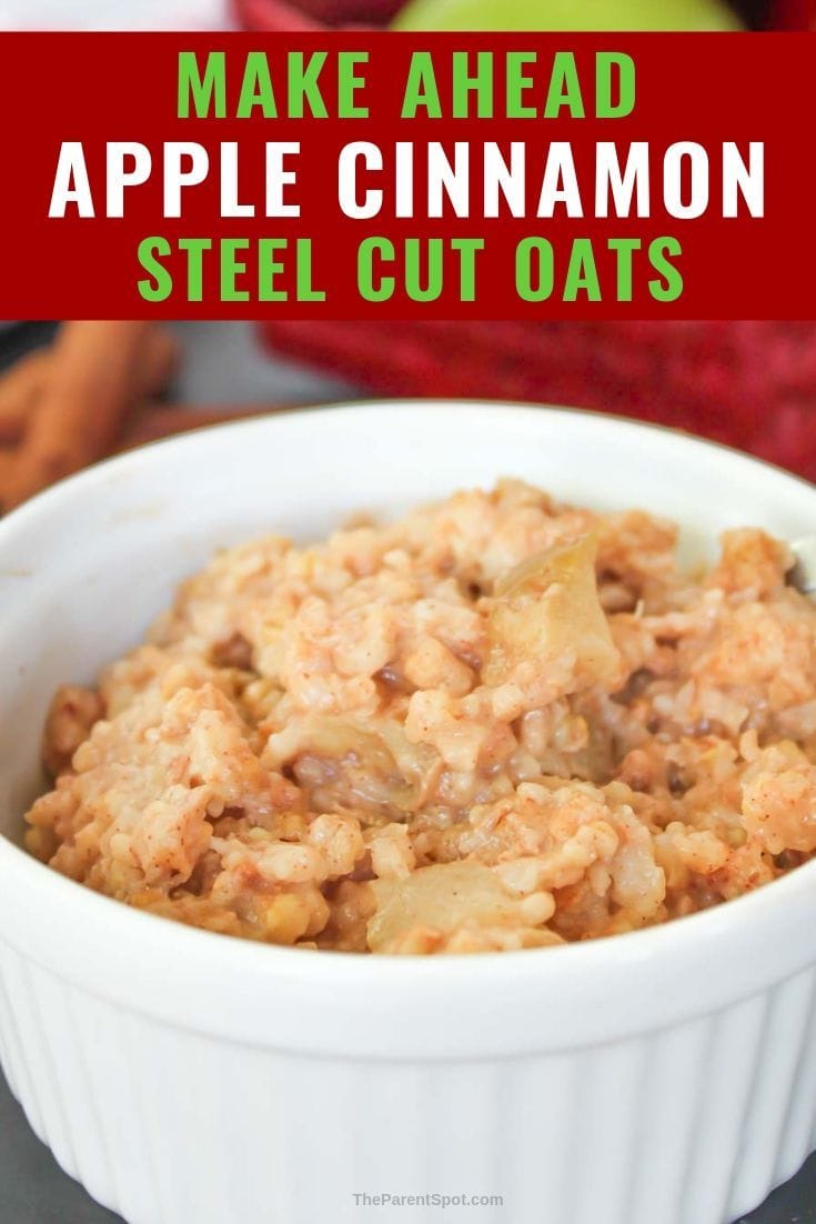make ahead apple cinnamon steel cut oats are an easy start to your healthy mornings
