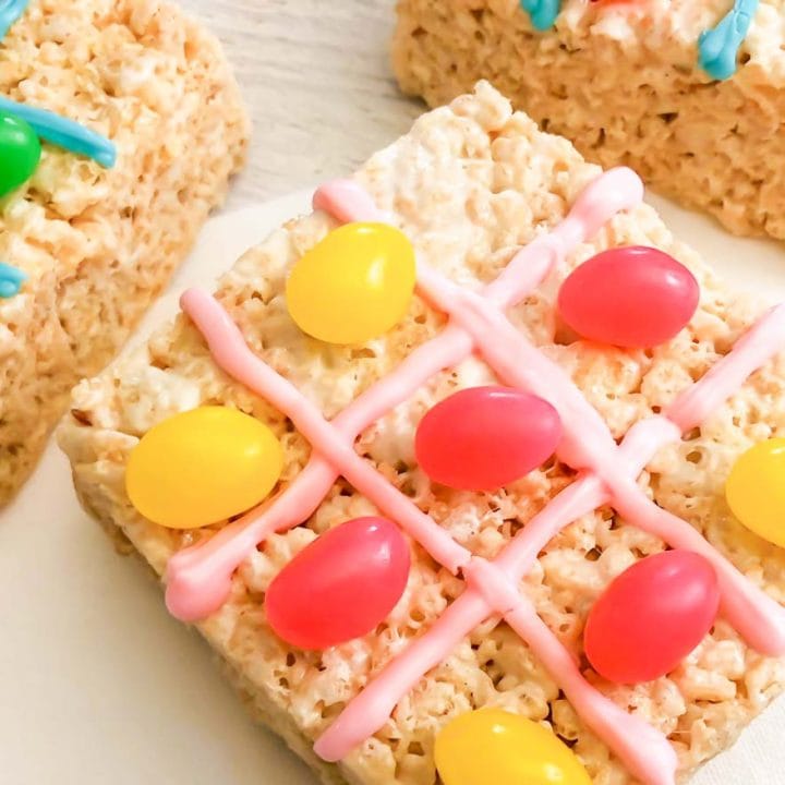 jelly bean rice krispie treats tic tac toe game