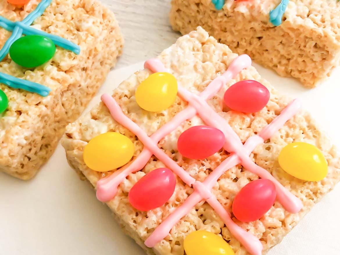 jelly bean rice Krispie treats tic tac toe game