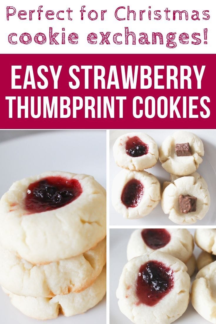 These strawberry thumbprint cookies are the perfect Christmas recipe