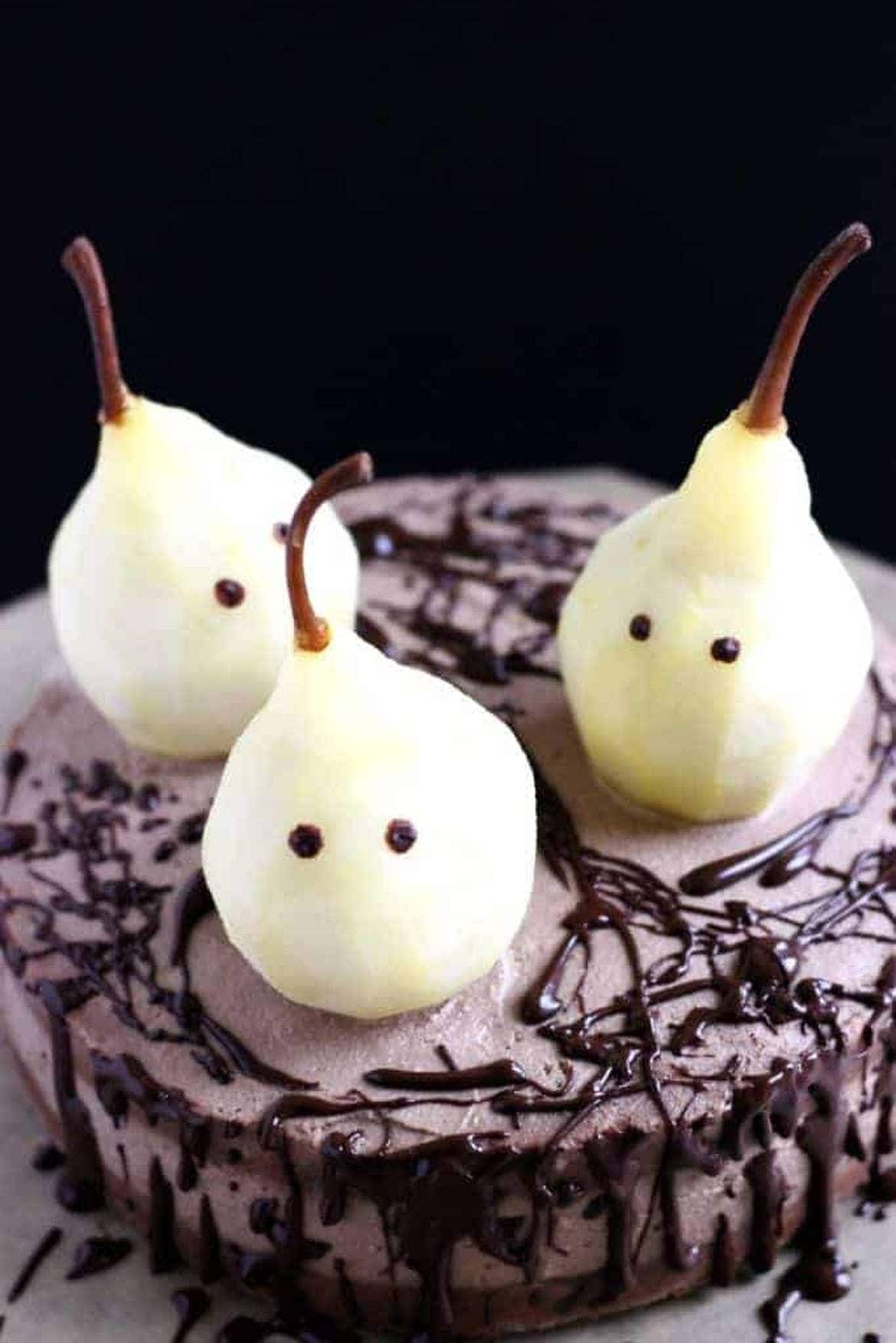 vegan Halloween ghost cake