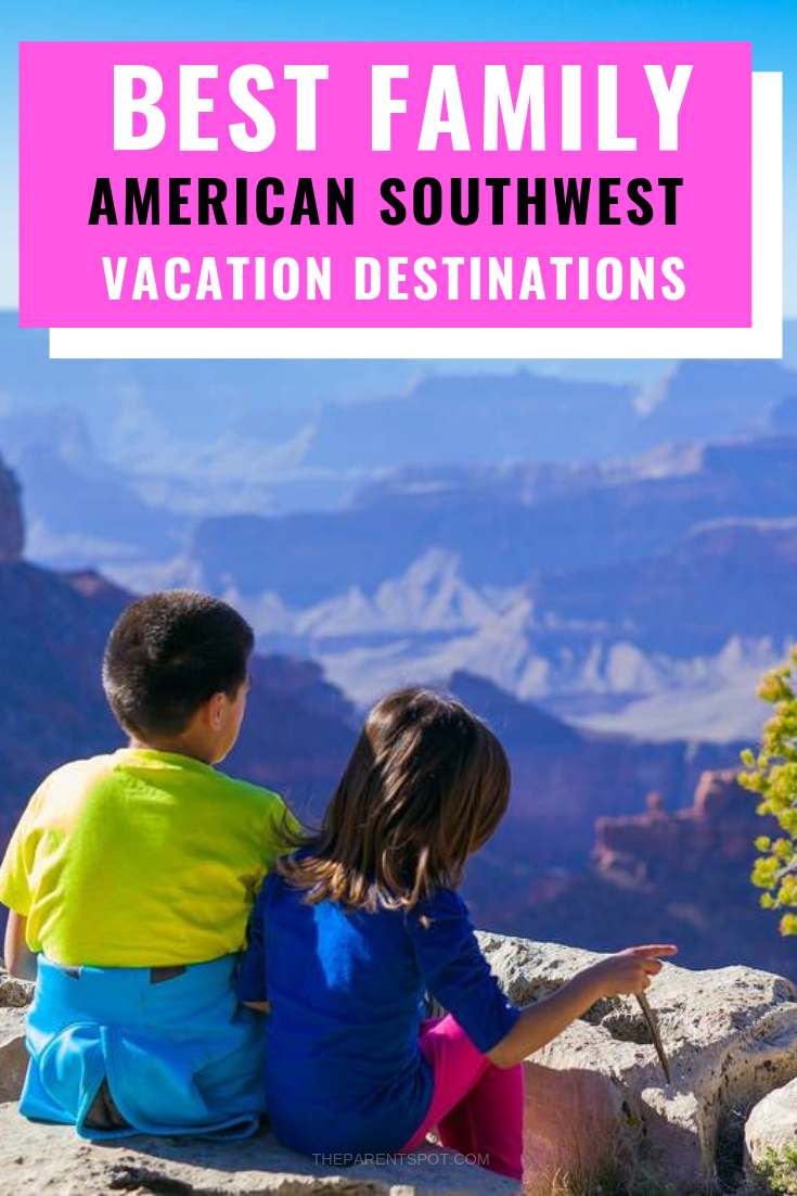 young kids at the Grand Canyon one of the best family vacation destinations in the Southwest