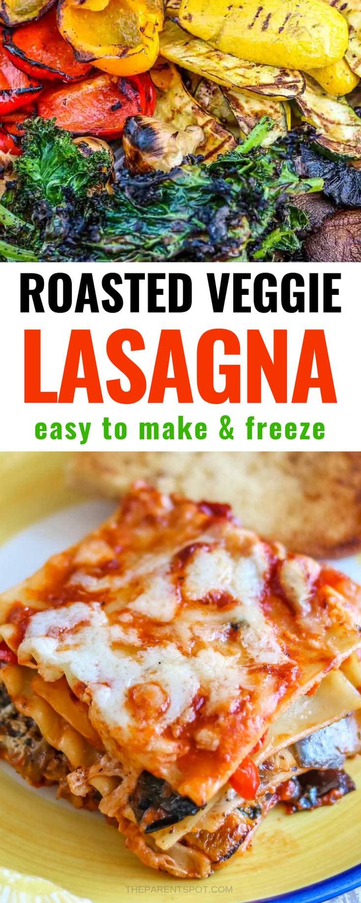 No Boil Vegetarian Lasagna Recipe with Roasted Veggies