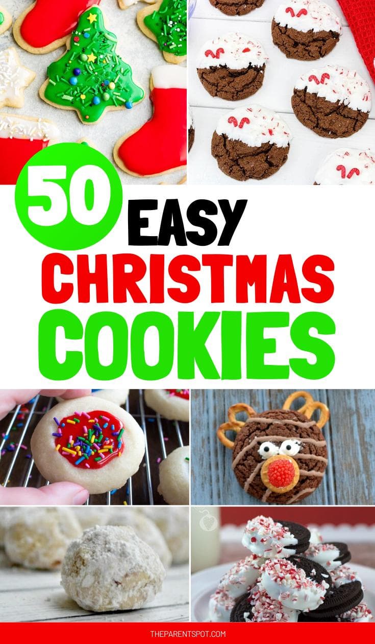 50 easy Christmas cookie recipes that are perfect for gift ideas or holiday cookie exchanges