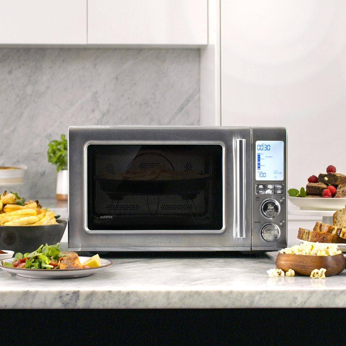 The Breville Combi Wave microwave air fryer combo saves counter space