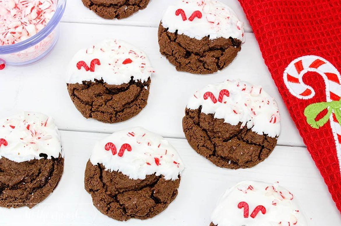 Chewy Chocolate Peppermint Cookies
