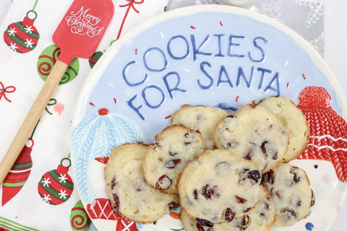 Cranberry Sugar Cookies for Santa by HodgePodge Hippie.