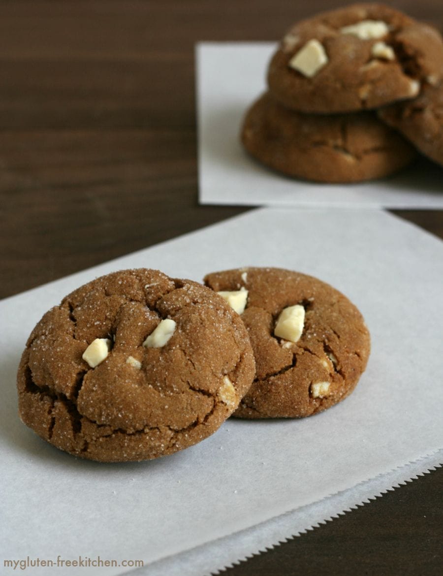 Gluten-free White Chocolate Gingerbread Cookies