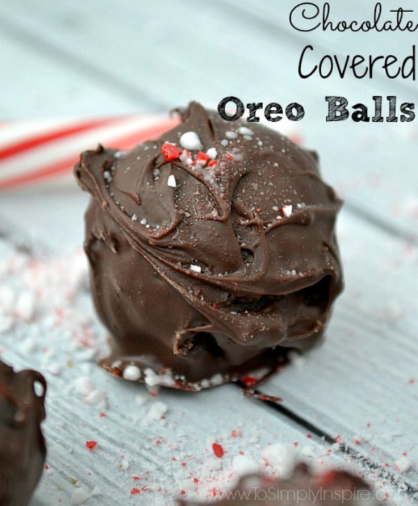 Chocolate Covered Oreo Balls by To Simply Inspire.