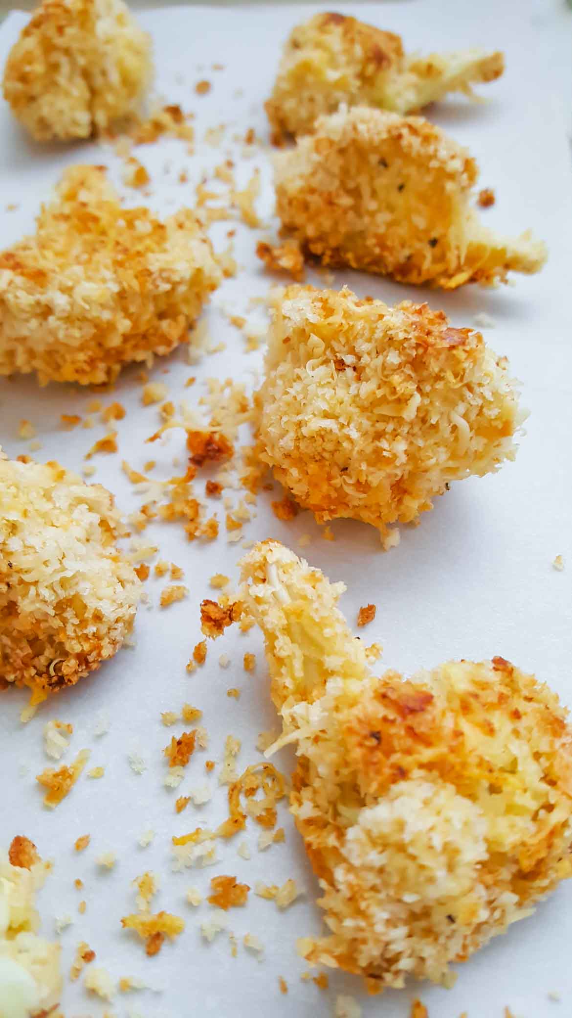 oven baked crispy cauliflower bites 