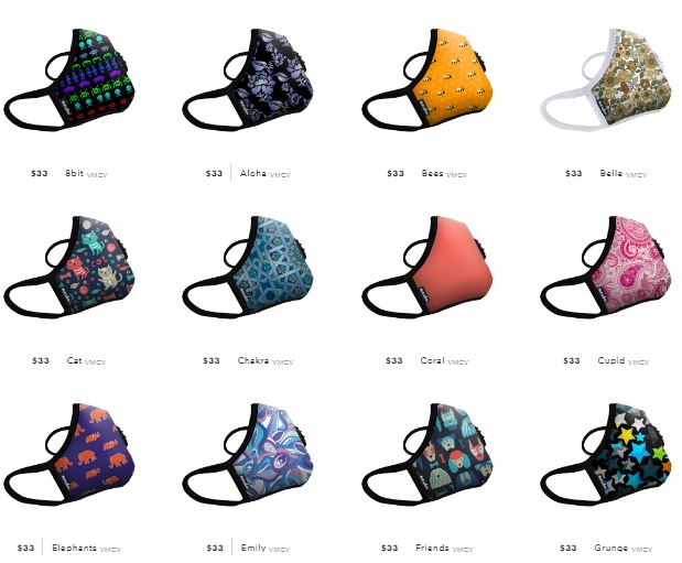 Vogmask patterns and colors