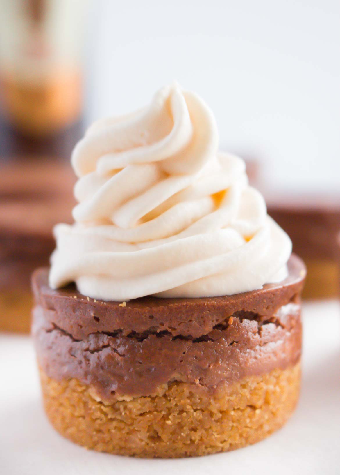 Amarula recipe for chocolate mini cheesecakes with whipped cream