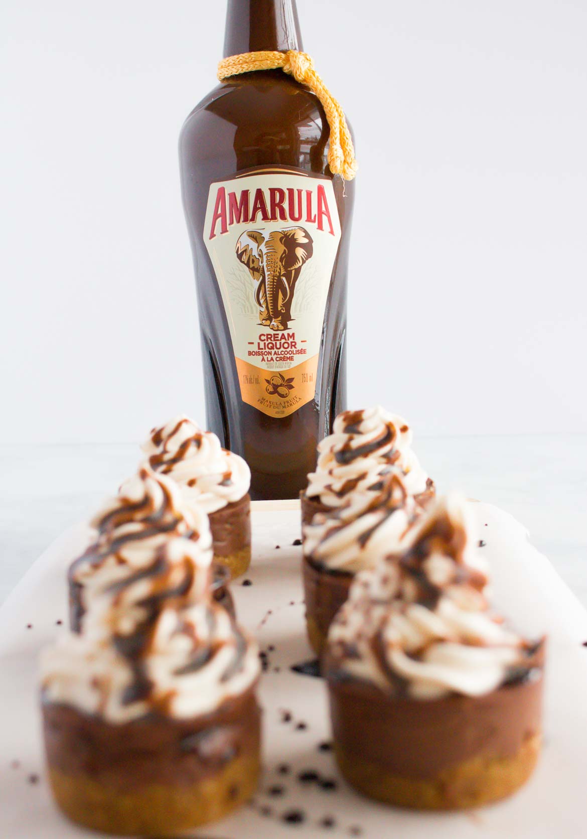 Amarula and Chocolate Mini Cheesecake bites